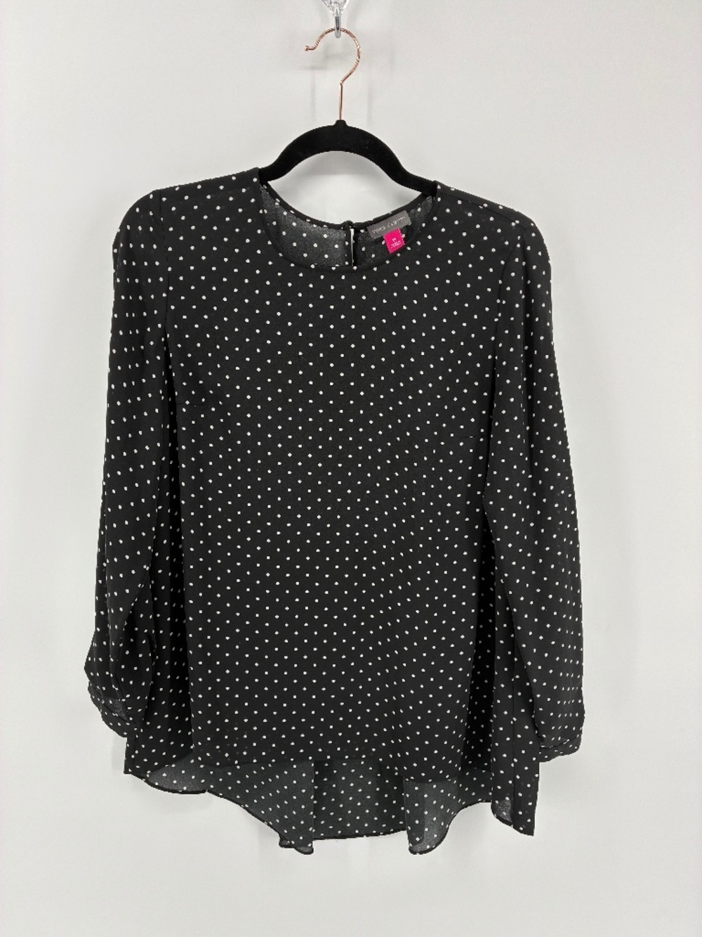 Vince Camuto Black and White Polka Dot Blouse